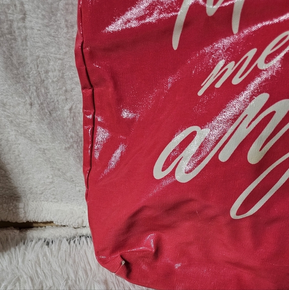 Victorias Secret Limited Edition Make Me An Angel  Large Pink Carryall Tote Bag - Picture 8 of 11